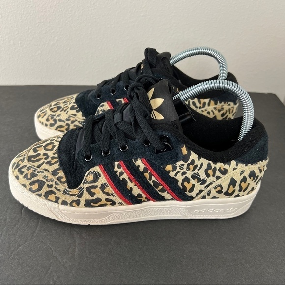 Adidas Rivalry Low Leopard Print Sneakers - Picture 2 of 8